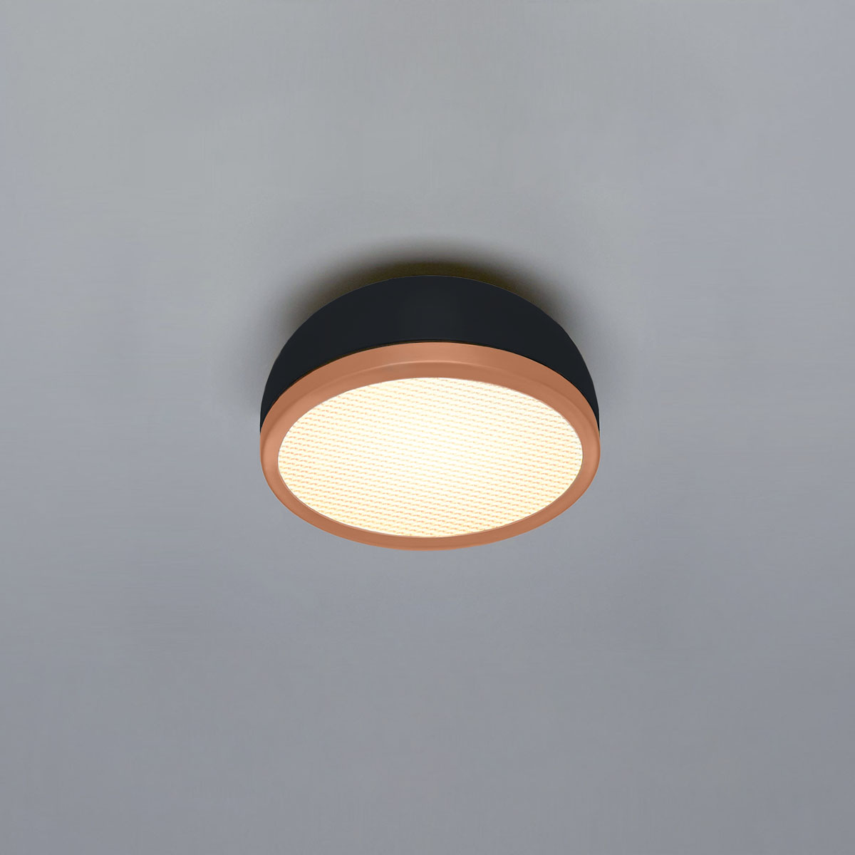 TOOY_Molly_556-72_2 TOOY Molly 556.72 Wand- Deckenleuchte Ø: 20 cm, Schwarz, Kupfer – diffuses, blendfreies Licht