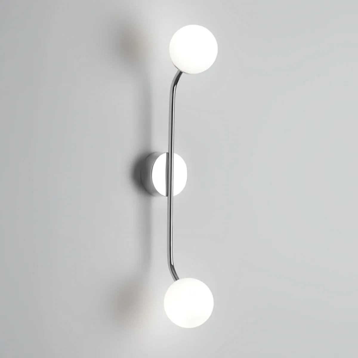 Technisches Datenblatt Decor Walther Pep Two Wandleuchte Bad, H: 49,5 cm, B: 8 cm, Chrom Wandleuchten