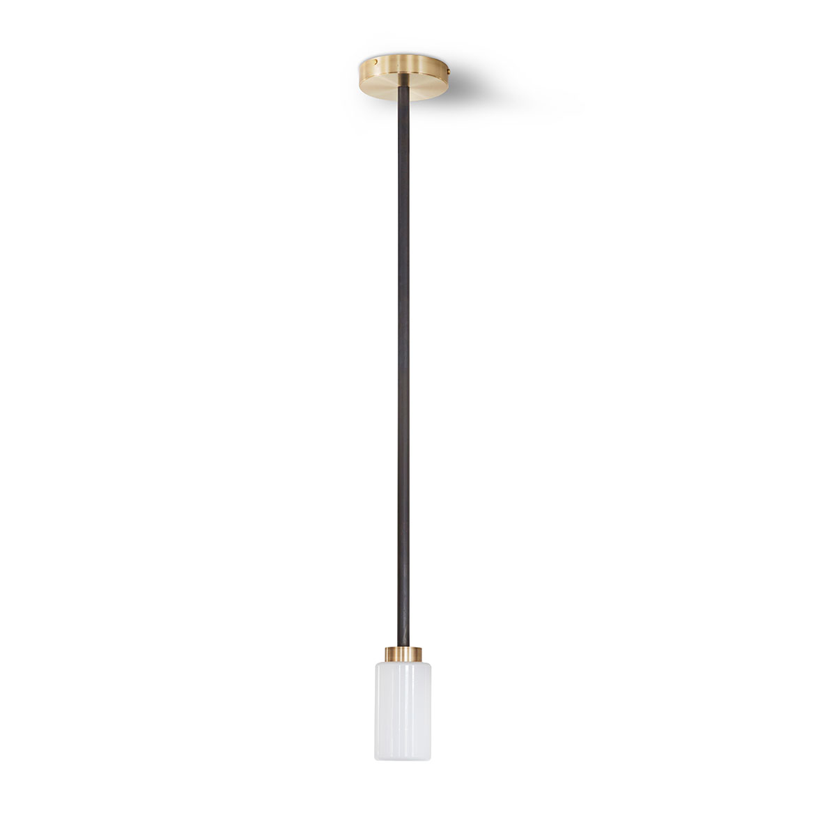 Luxusleuchten aus Großbritannien: Bert Frank Farol Pendelleuchte, Ø: 11,6 cm, Opalglas, poliertes Messing und Glas, handgefertigt in Birmingham, blendfreies Licht, Farol-Serie mit mediterraner Eleganz