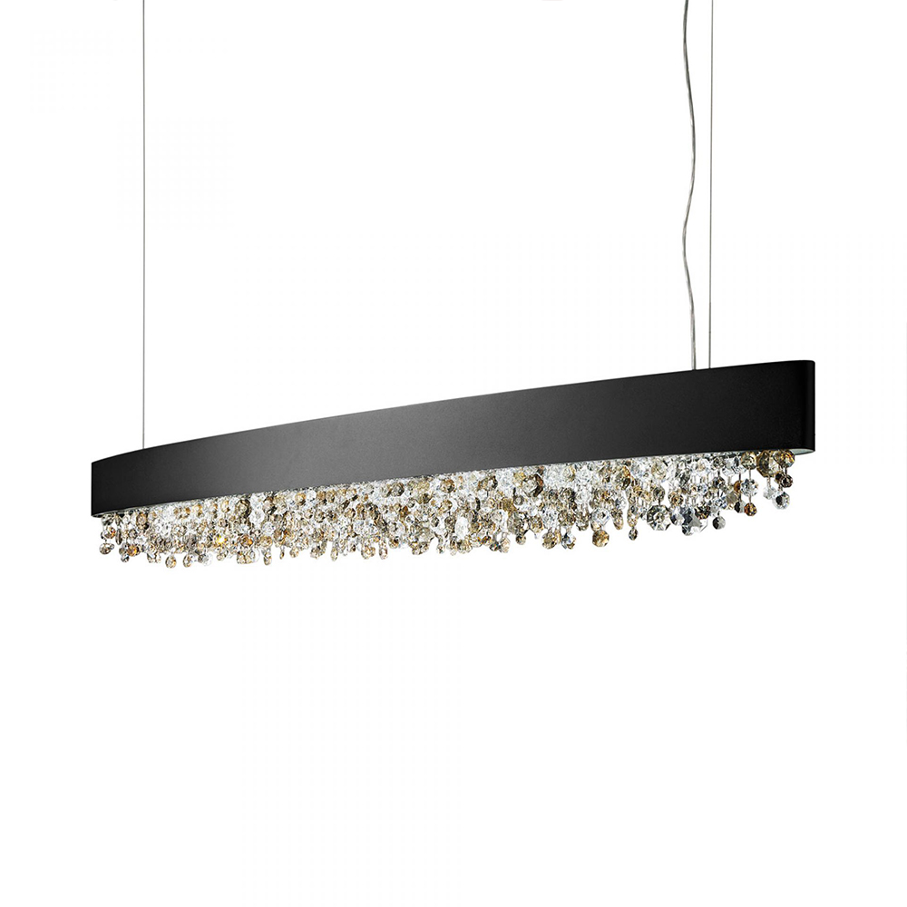 Masiero_Ola_S6_OV_Pendel_Schwarz Masiero Olà S8 OV 210 Pendelleuchte Pendelleuchten - elegantes Designerlicht aus Glas und Metall, Farbe Schwarz