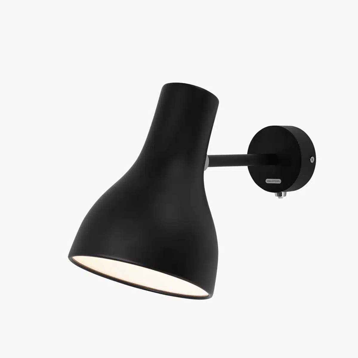 Anglepoise Type 75 Wandleuchte, Ø: 14,5 cm, H: 19,2 cm in Jet Black als schwarze Design-Wandleuchte mit organischer Form und modernem Industrial-Charakter für stilvolle Wohnbereiche Anglepoise Type 75 Wandleuchte, Ø: 14,5 cm, H: 19,2 cm in Jet Black als schwarze Design-Wandleuchte mit organischer Form und modernem Industrial-Charakter für stilvolle Wohnbereiche