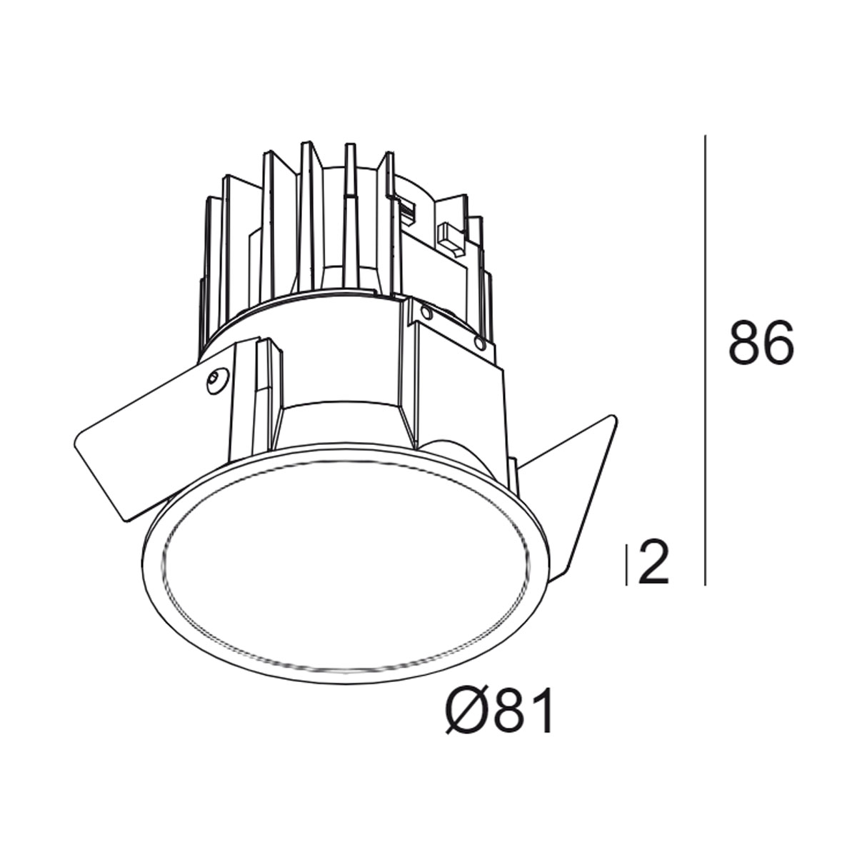 DEEP RINGO LED 92733 Einbaustrahler, Ø: 8,1 cm , Schwarz, Extra-Warmweiß 2700K DEEP RINGO LED 93033 Einbaustrahler, Ø: 8,1 cm, Klavier Schwarz, Warmweiß 3000K