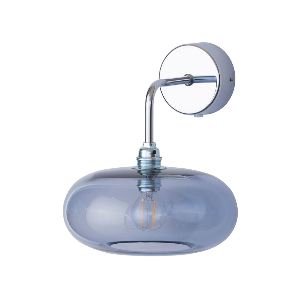Ebb & Flow Horizon Wandleuchte Ø 21 cm Horizon Wandleuchte Ø 21 cm, Deep Blue, Silber Deep Blue Wandleuchten – hochwertige Innenbeleuchtung, dimmbar für Schlafzimmer
