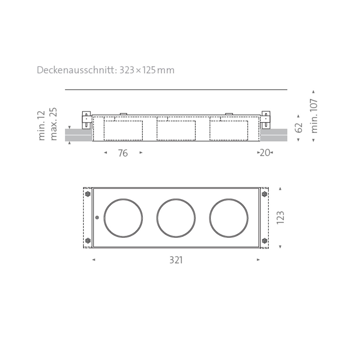 Wittenberg 4.0, wi4-eb-3e-db Einbaustrahler, Weiß matt, Extra-Warmweiß 2700K, Spot 12° Wittenberg 4.0, wi4-eb-3e-db Einbaustrahler, Schwarz matt, Warmweiß 3000K, Flood 38°