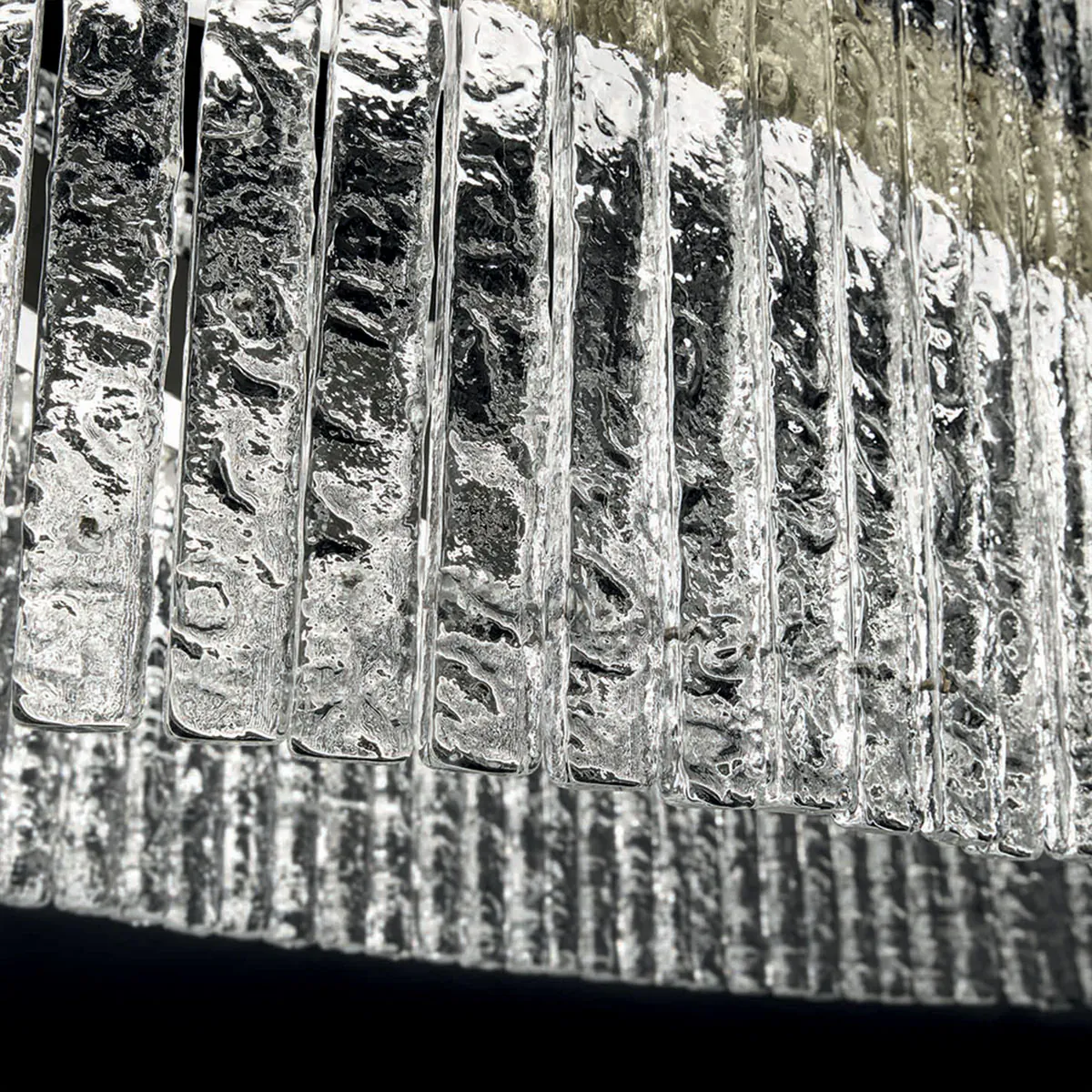 Masiero Vegas S RD60 DB Pendelleuchte Pendelleuchten - stilvolles Lichtobjekt aus Glas und Metall, Farbe Transparent, für Esszimmer