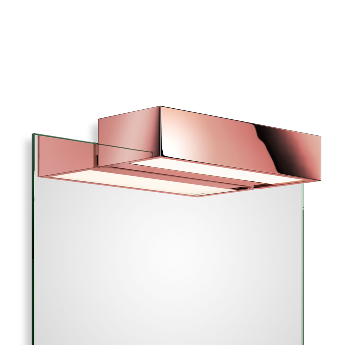 Box 1-25 N LED Spiegel Aufsteckleuchte Bad, Rosegold, B: 25 cm, Extra-Warmweiß 2700K