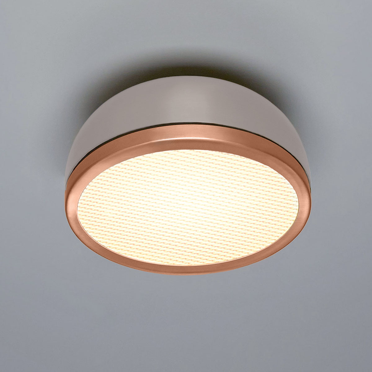 Molly 556.73 Wand - Deckenleuchte Ø: 38 cm, Sandgrau, Kupfer