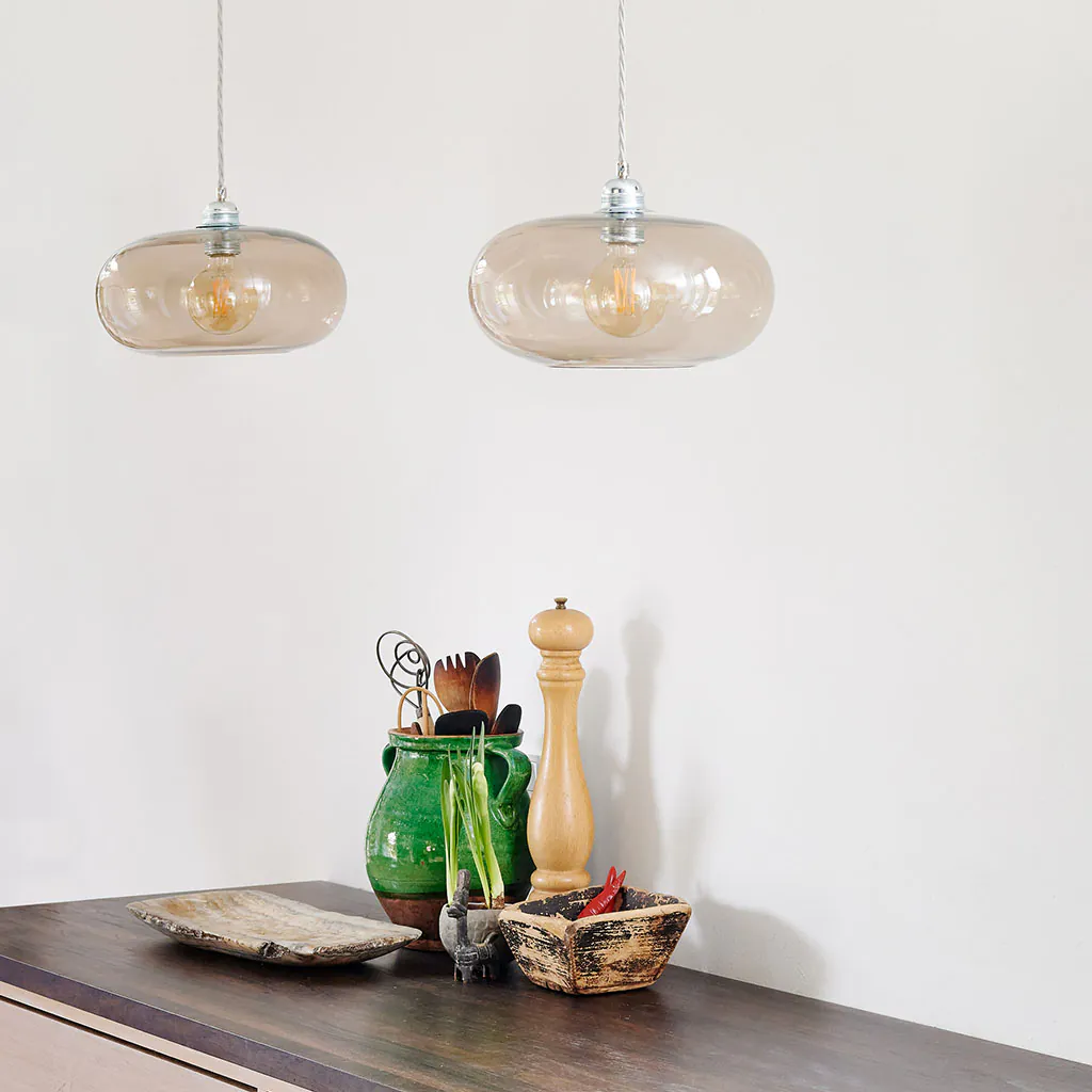 Horizon Pendelleuchte XL Ø 45 cm, Toast, Gold