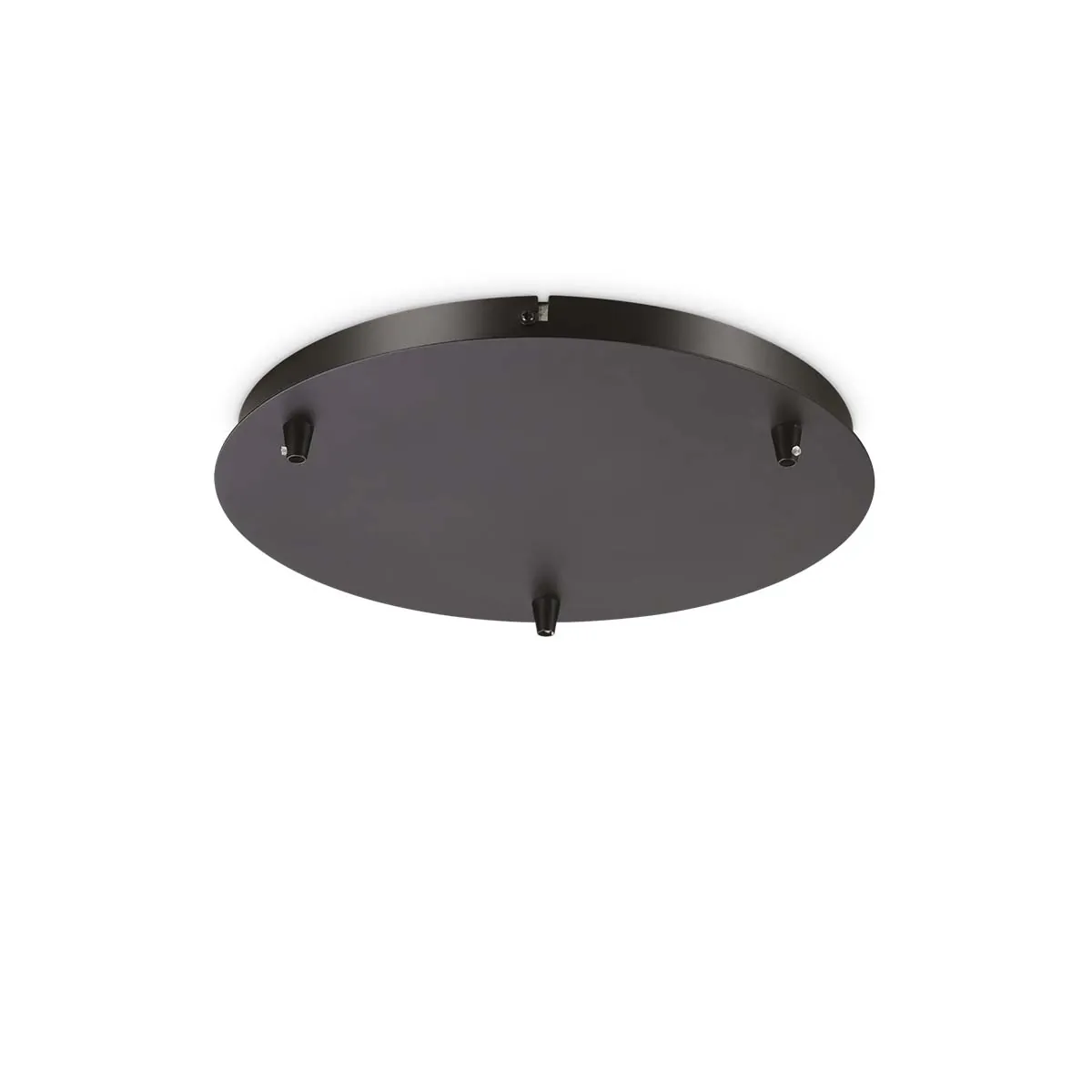 Lampen Baldachin rund 3-fach Ø: 30 cm, H: 2,5 cm, Schwarz