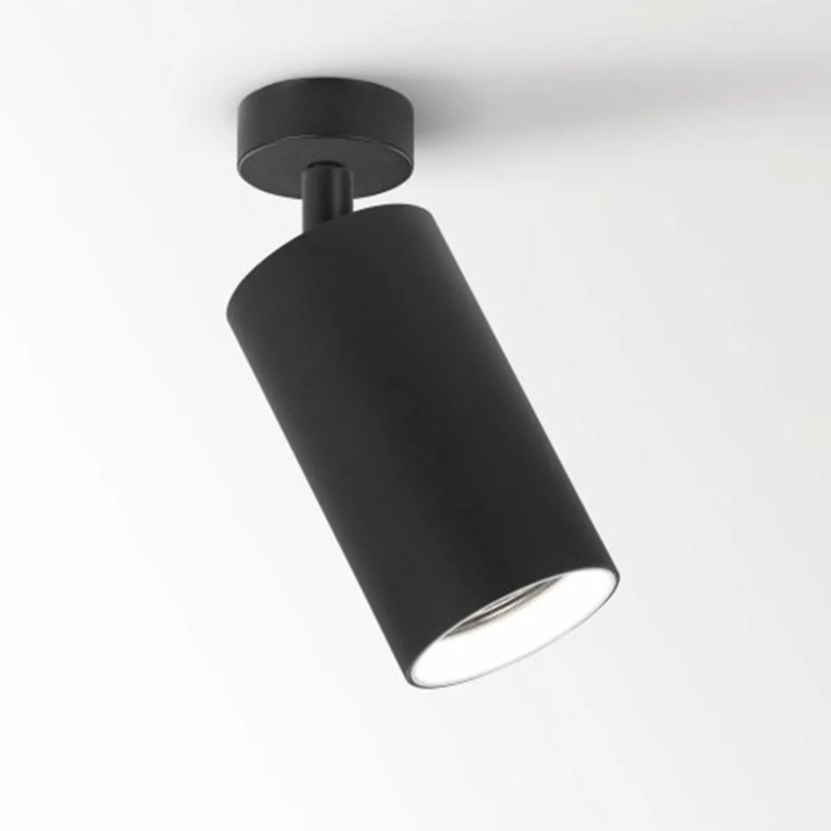 SPY 90 ON 1 93045 DIM1 Aufbaustrahler, Ø: 9 cm, L: 16,5 cm, Schwarz, Warmweiß 3000K, 45°