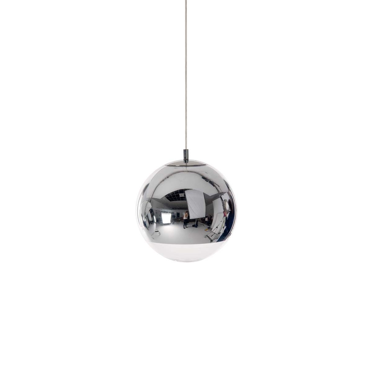 Tom Dixon Mirror Ball Pendelleuchte, Silber, Ø: 25 cm, Retrofit