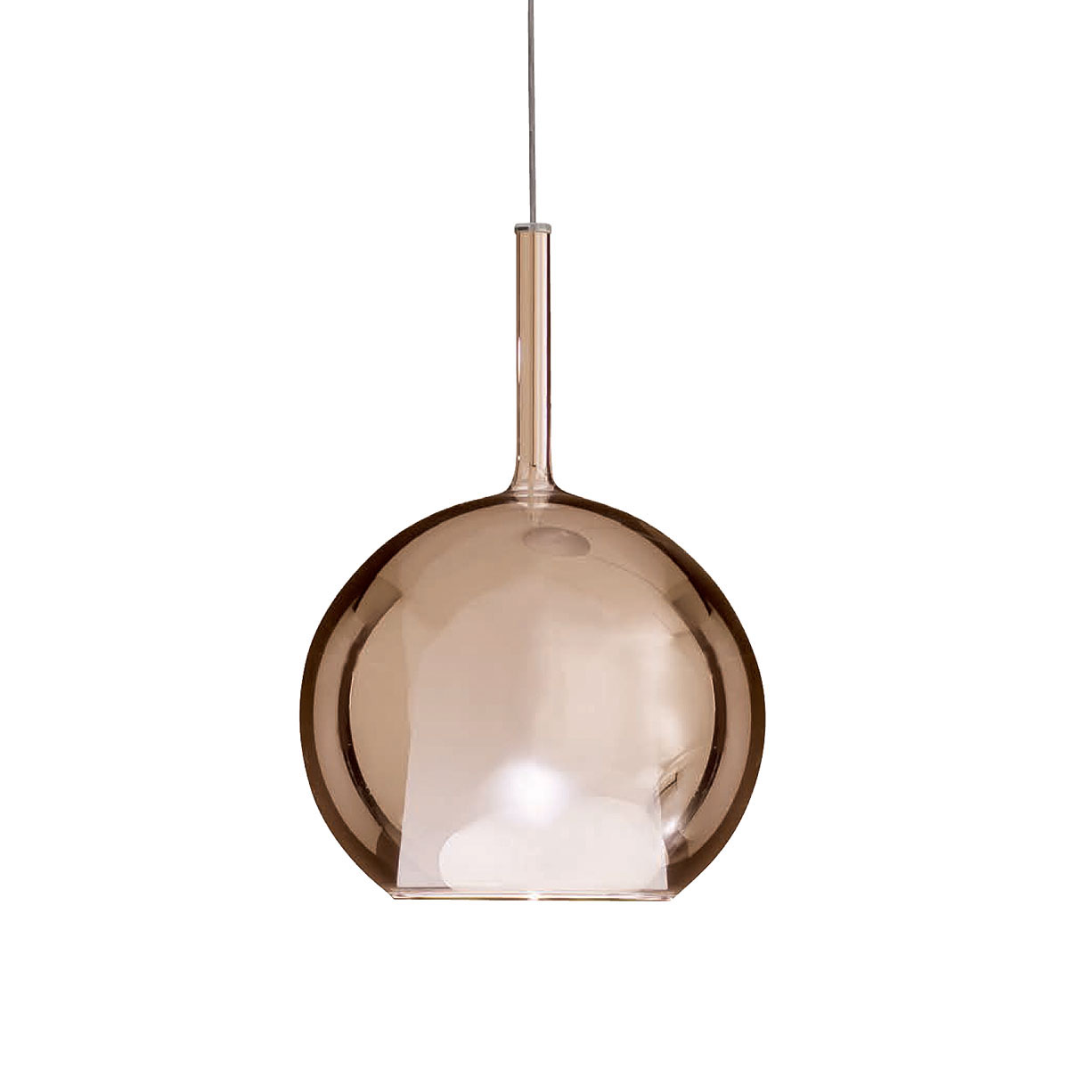 Penta Light Glo 0811-21 Medium Pendelleuchte Ø: 25 cm Hängelampe – Glaskugel in Rose Gold Glas, mundgeblasen, ästhetische Formsprache, sanfte Helligkeit, setzt Akzente in der Küche, ideal über Esstisch, Küche oder Wohnzimmer Penta Light Glo 0811-21 Medium Pendelleuchte Ø: 25 cm Designerleuchte – Glasleuchte in Rose Gold Glas, moderne Formsprache, warmes Licht, unterstreicht das Ambiente im Arbeitszimmer, ideal über Esstisch, Küche oder Wohnzimmer