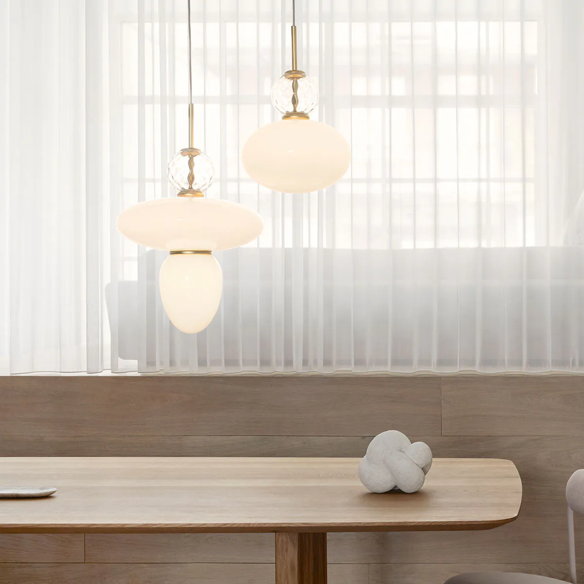 Rizzatto 43 Pendelleuchte, Ø: 40 cm, Silber satiniert