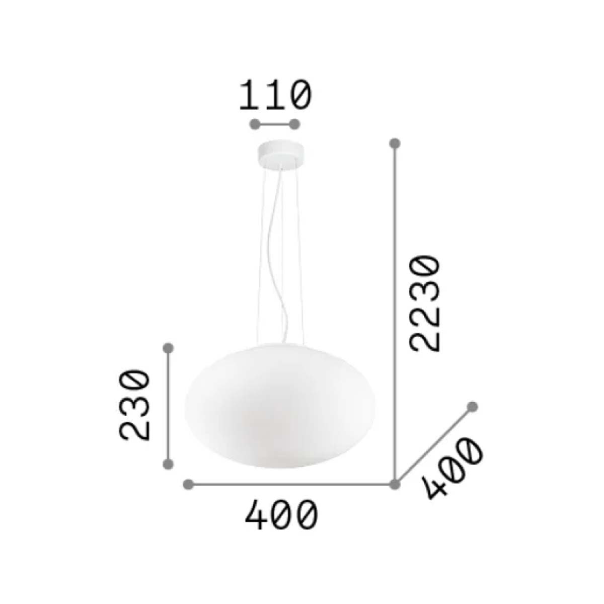 Candy SP1 d40 Pendelleuchte, Ø: 40 cm