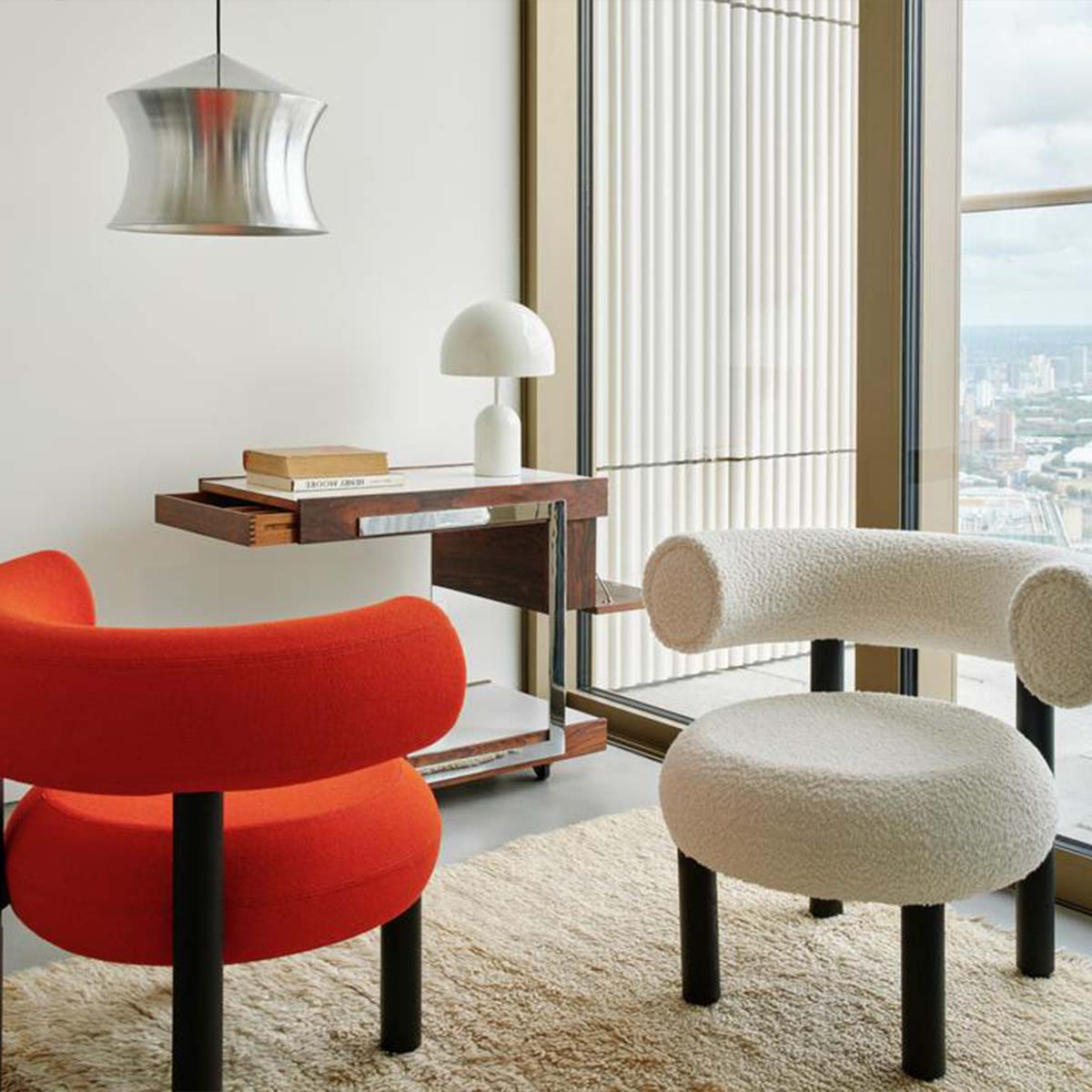 Tom Dixon Unbeaten Flat LED Pendelleuchte, Aluminium, Ø: 60 cm, H: 20 cm