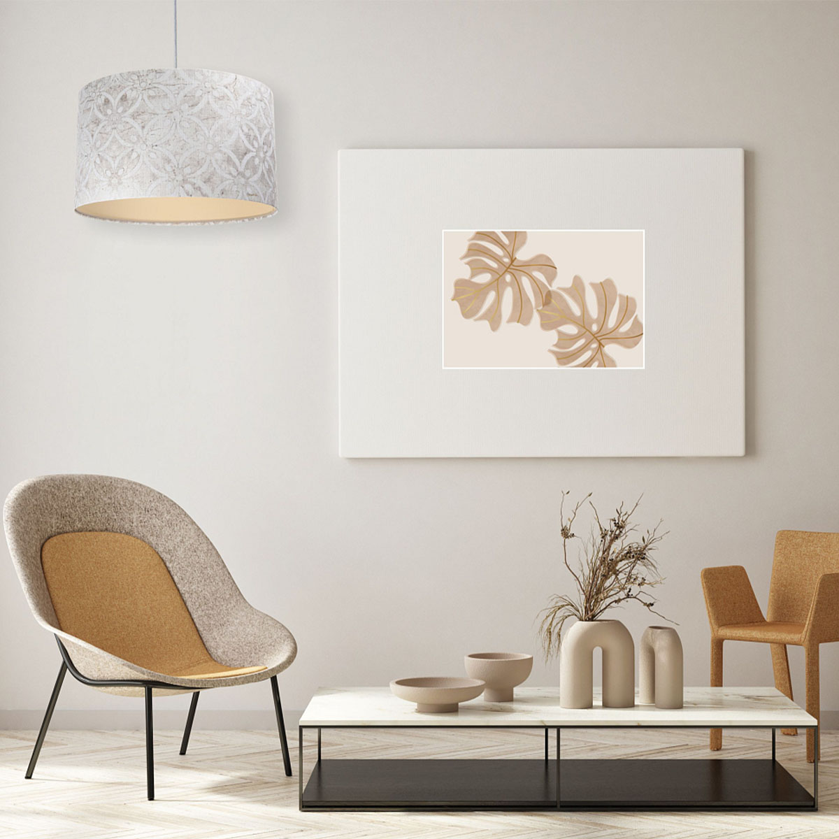 Pendelleuchte Portland Sofer, Beige,  Ø: 40 cm