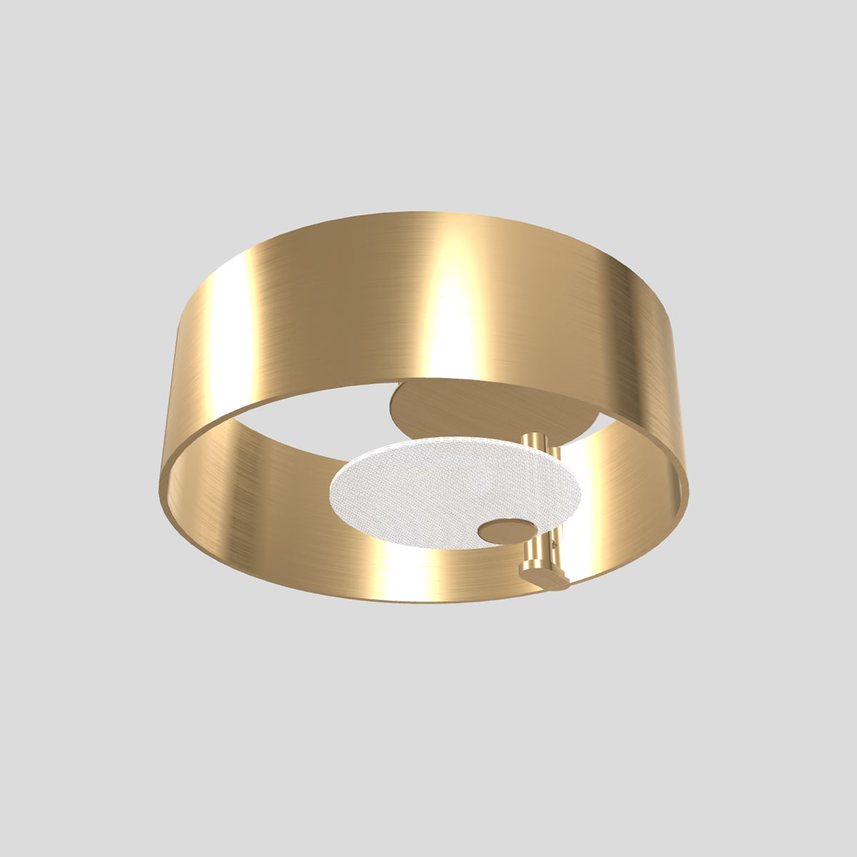 Sound PL1 Deckenleuchte, Ø: 30 cm, Gold gebürstet, LED-Modul