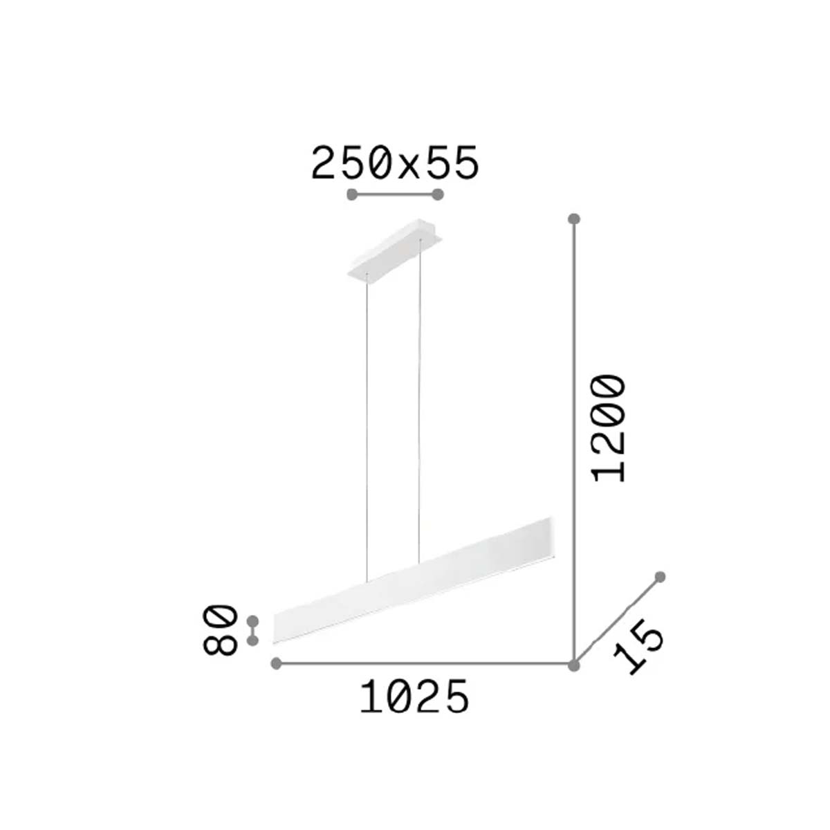Desk SP Pendelleuchte, L :102,5 cm, Schwarz