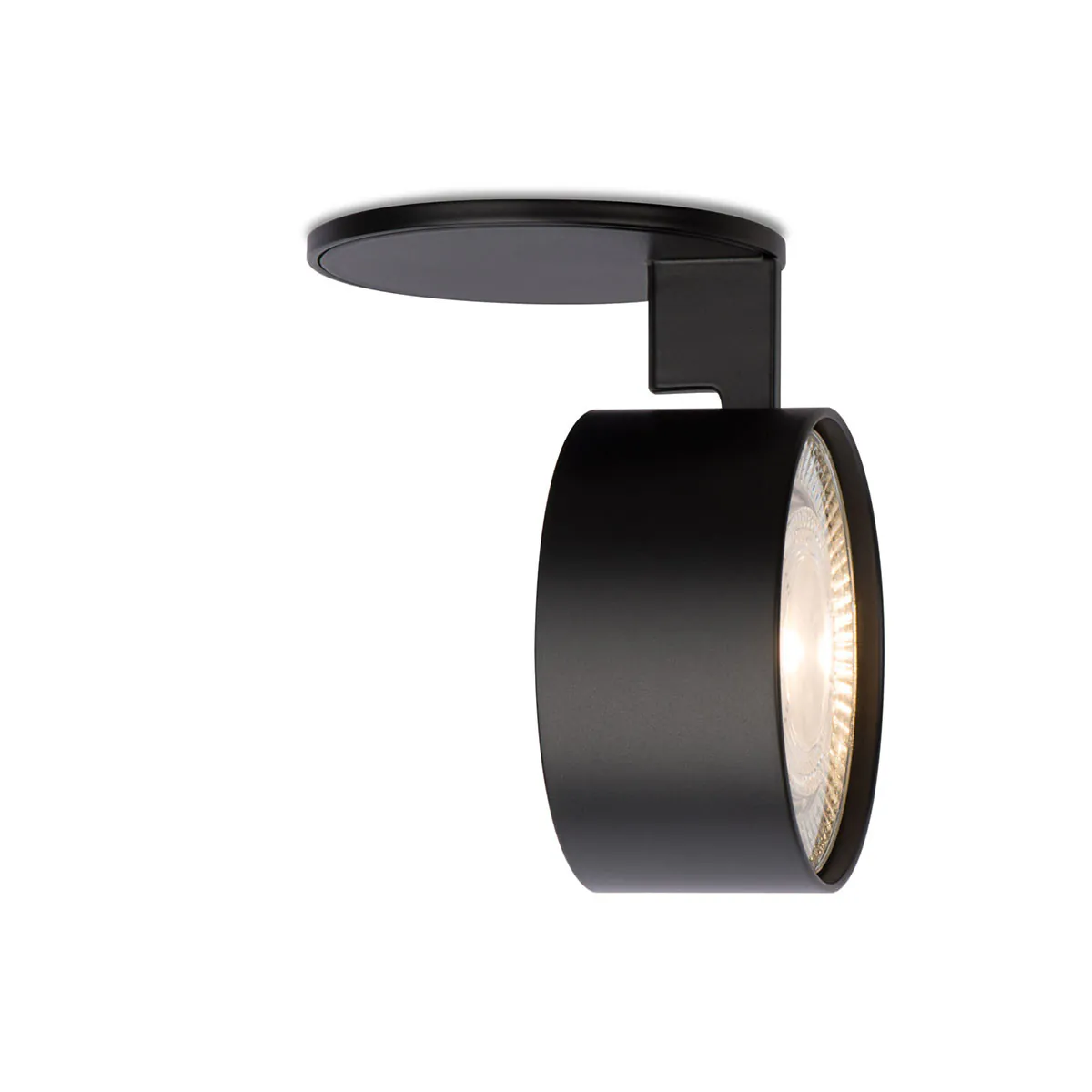 Wittenberg 4.0, wi4-eb-1r-kr Einbaustrahler, Schwarz matt, Warmweiß 3000K, Flood 38°