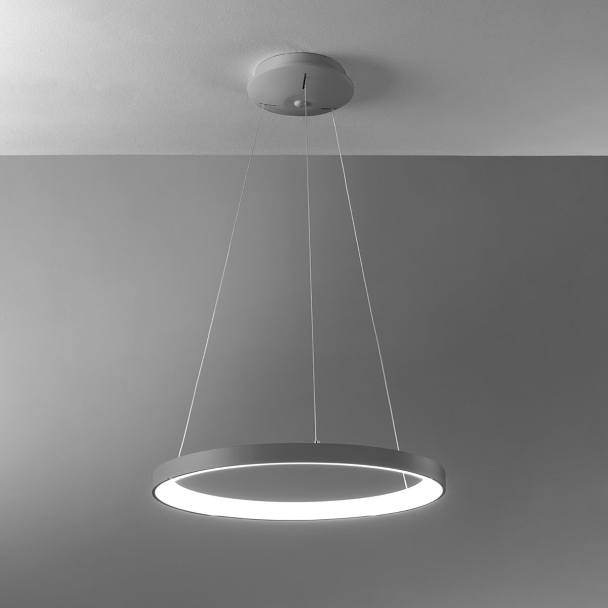 Lifering-R Pendelleuchte, Titanium, Ø: 58 cm