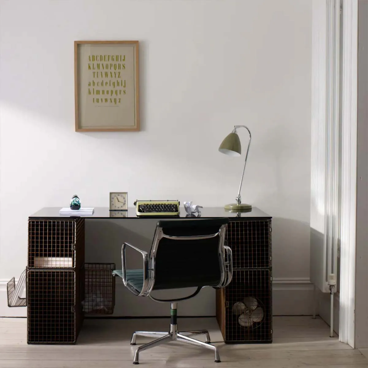 Task Tischleuchte, H: 56 - 95 cm, Blau