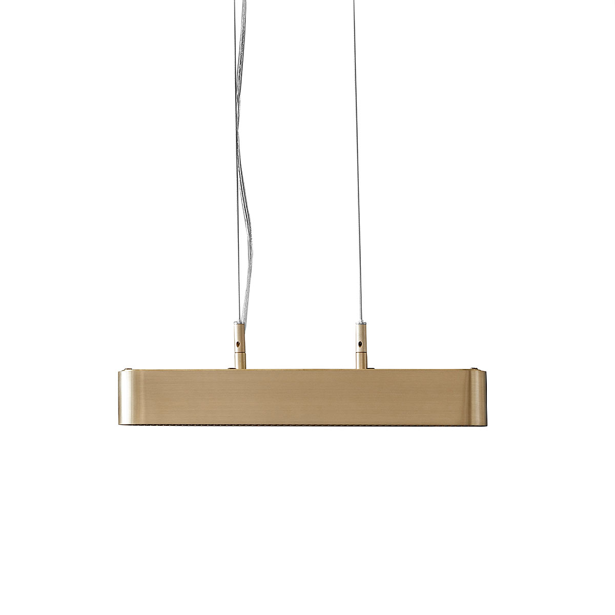 funktionales Licht: Bert Frank Colt Hängeleuchte, L: 40 cm – gefertigt aus gebürstetes Messing und Stahl, in Großbritannien produziert funktionales Licht: Bert Frank Colt Hängeleuchte, L: 40 cm – gefertigt aus gebürstetes Messing und Stahl, in Großbritannien produziert