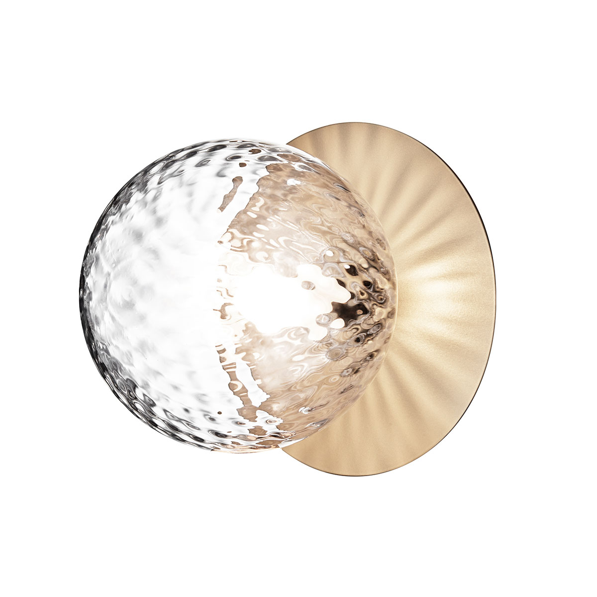 Liila 1 Large Wand- und Deckenleuchte, Ø: 24,5 cm, Gold, Glas transparent