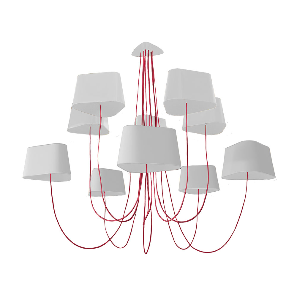 Nuage Kronleuchter Medium 10-flammig Ø: 182 cm, Weiß
