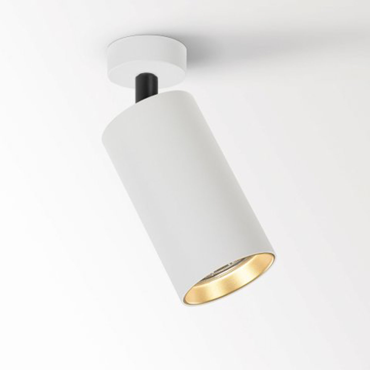 DeltaLight SPY 90 ON 1 93045 DIM1 Aufbaustrahler, Ø: 9 cm, L: 16,5 cm Weiß, Warmweiß 3000K, 45° Weiß Flemish Gold Modern & neutral – moderne für Küche schwenkbar & drehbar