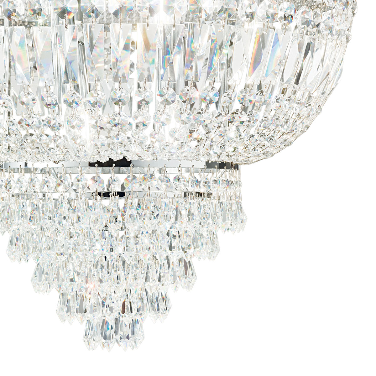 Dubai SP10 Korbleuchter 10-flammig, Chrom, Ø: 52 cm, H: 108 cm