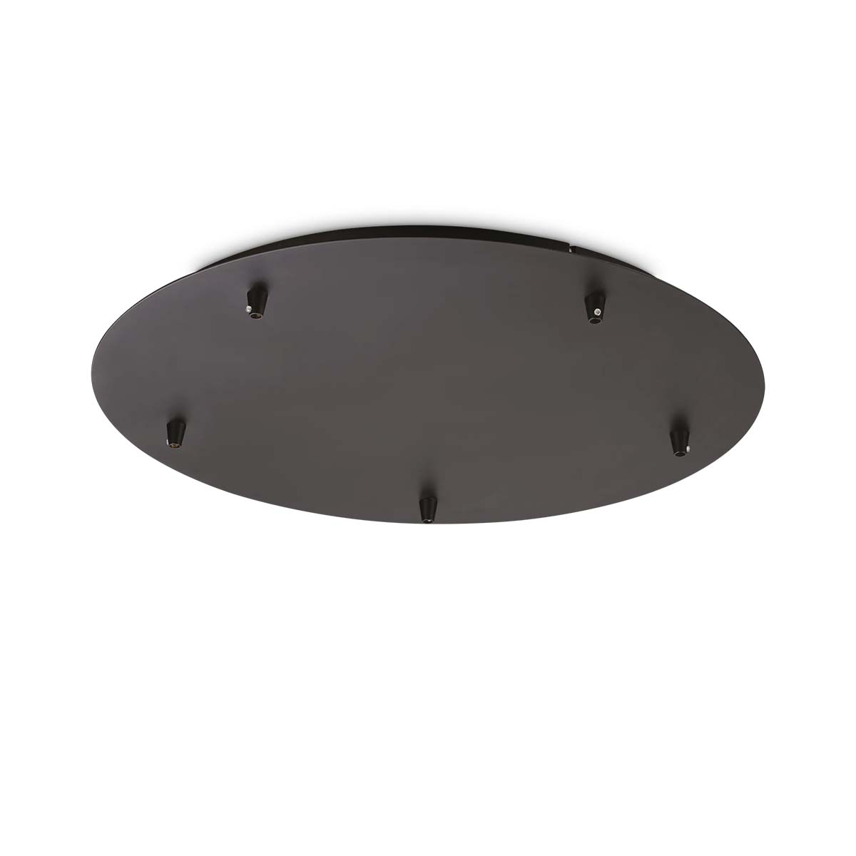 Ideal-Lux-Baldachin-rosone-standard-5-luce-schwarz Ideal Lux Lampen Baldachin rund 5-fach Ø: 46 cm, H: 2,5 cm, Schwarz