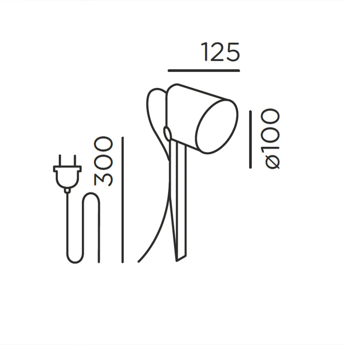 stic Erdspießleuchte, Schuko Stecker, Anthrazit, H: 30 cm