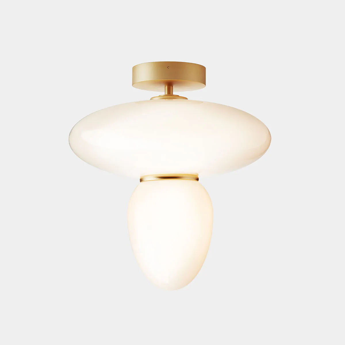 Rizzatto 42 Deckenleuchte, Ø: 40 cm, Messing satiniert