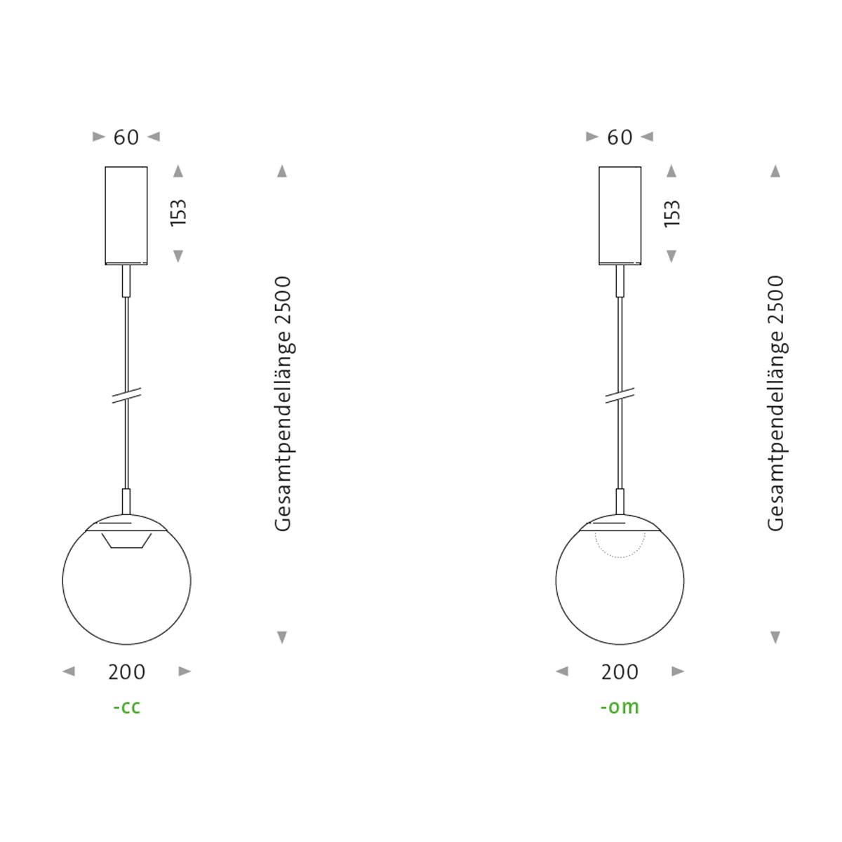 Mawa Design glaskugelleuchte led ku2 Pendelleuchte, Ø: 20 cm Weiß matt Opalglas Warmweiß 3000K