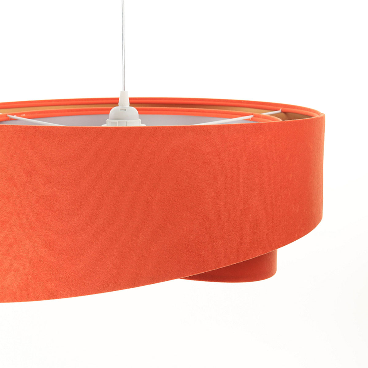 Pendelleuchte, Ø: 50 cm, Orange, Gold, Silber