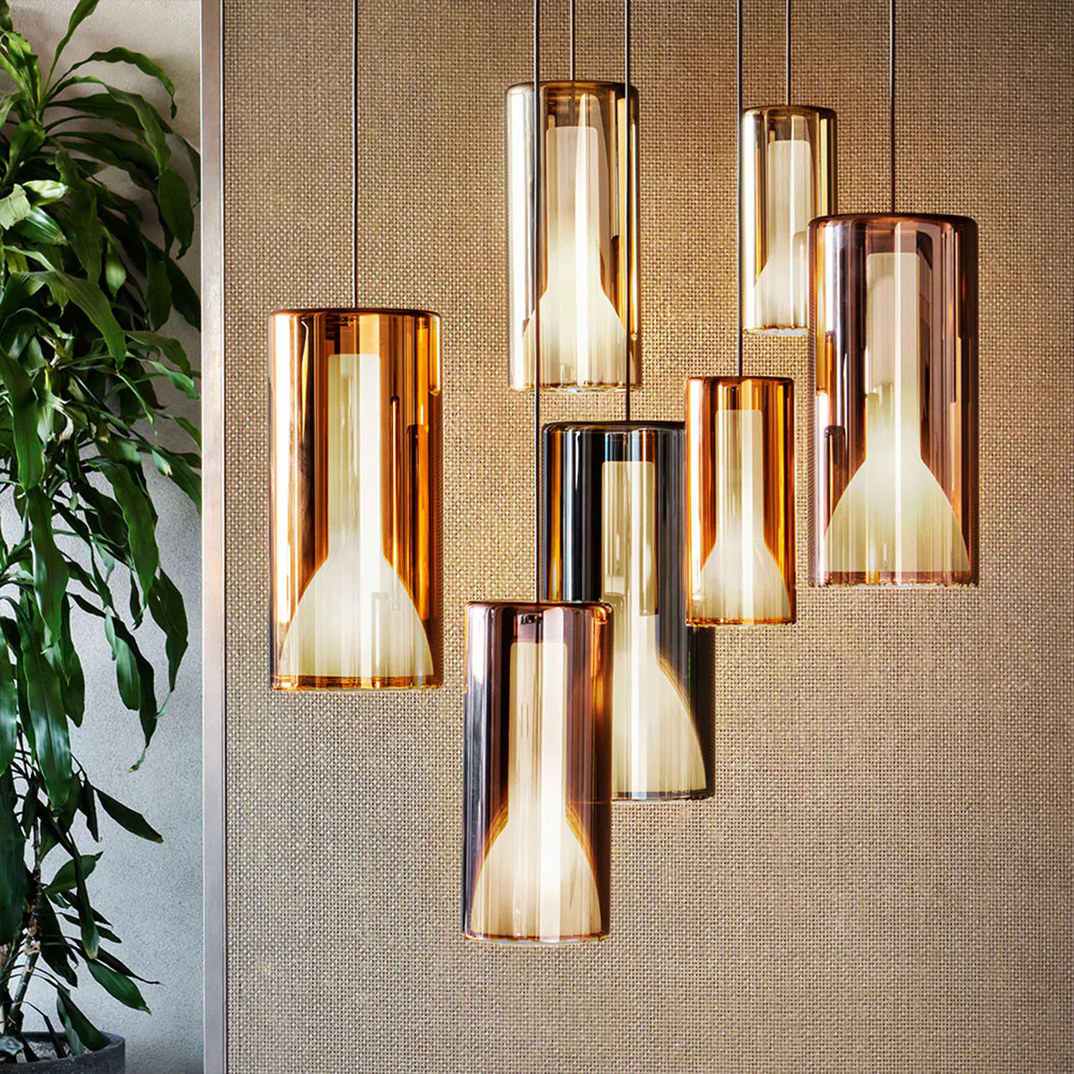 Lit 1912-21 Small Pendelleuchte, Violet Glas